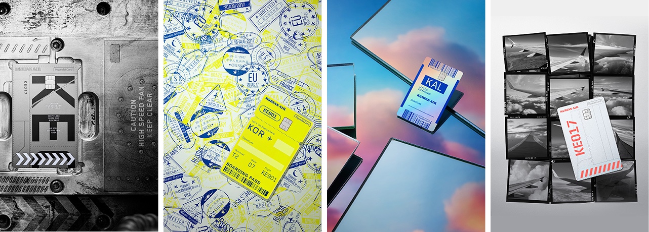 올해 4월 공개된 ‘대항항공카드’는 파트너 브랜드의 기존 이미지를 그대로 구현하는 대신, 새로운 이미지를 발견하고 제안하는 PLCC 디자인의 기준을 세웠다.