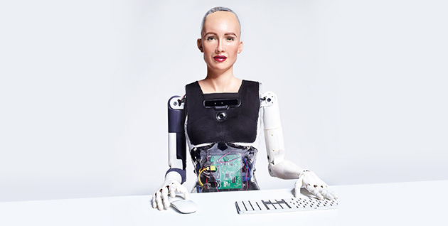 (Humanoid robot Sophia developed by Hanson Robotics/Hanson Robotics)